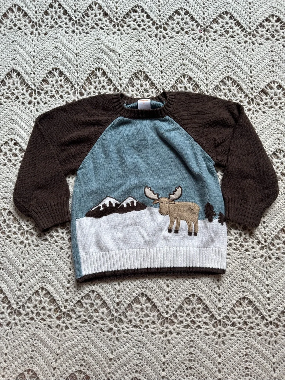 Vintage Gymboree 2T Boy Knit Sweaters 2005 Construction & Winter 3D Details